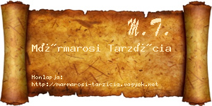 Mármarosi Tarzícia névjegykártya